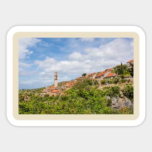 Loziscz Village in Brac, Croatia Sticker